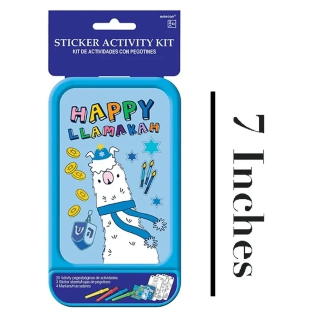 Hanukkah Assorted Gifts - Party Games One Minute, Sticker Activity Kit, Dreidels